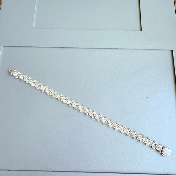 Walt Disney Official Mickey Minnie Mouse CZ Tennis Sterling Silver 925 Bracelet - Picture 7 of 9